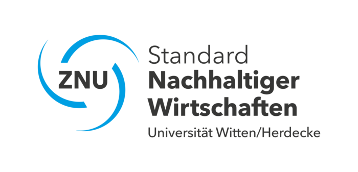 ZNU Siegel, des Standards nachhaltiger wirtschaften der Universität Witten/Herdecke 