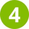 Grünes Icon mit der Zahl 4