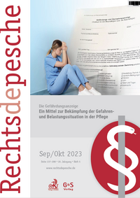 Fachartikel in der Rechtsdepesche in der September und Oktober Ausgabe